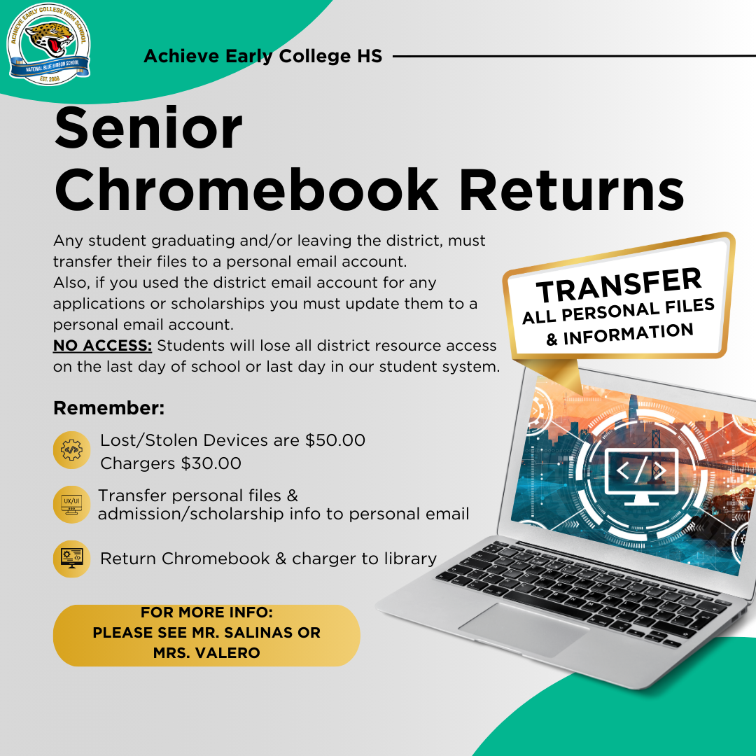 Senior Chromebook return