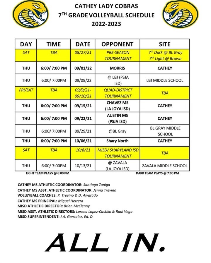 ATHLETICS | Dr. Rodney D. Cathey Middle School