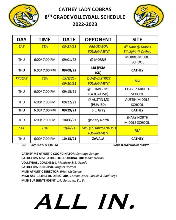 ATHLETICS | Dr. Rodney D. Cathey Middle School