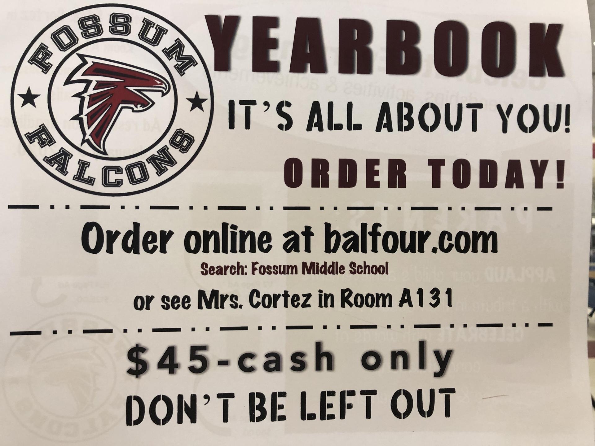 Yearbook Order Info