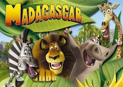 Poster for the movie "Madagascar," which featured David's voice work.