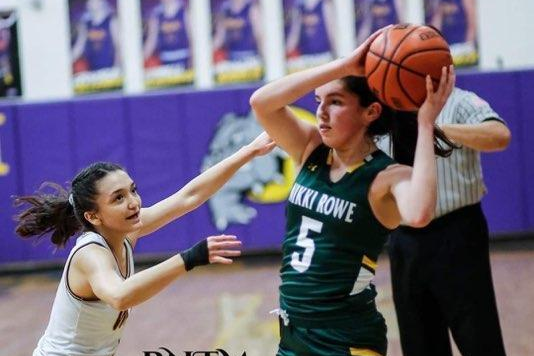 Basketball game action shot