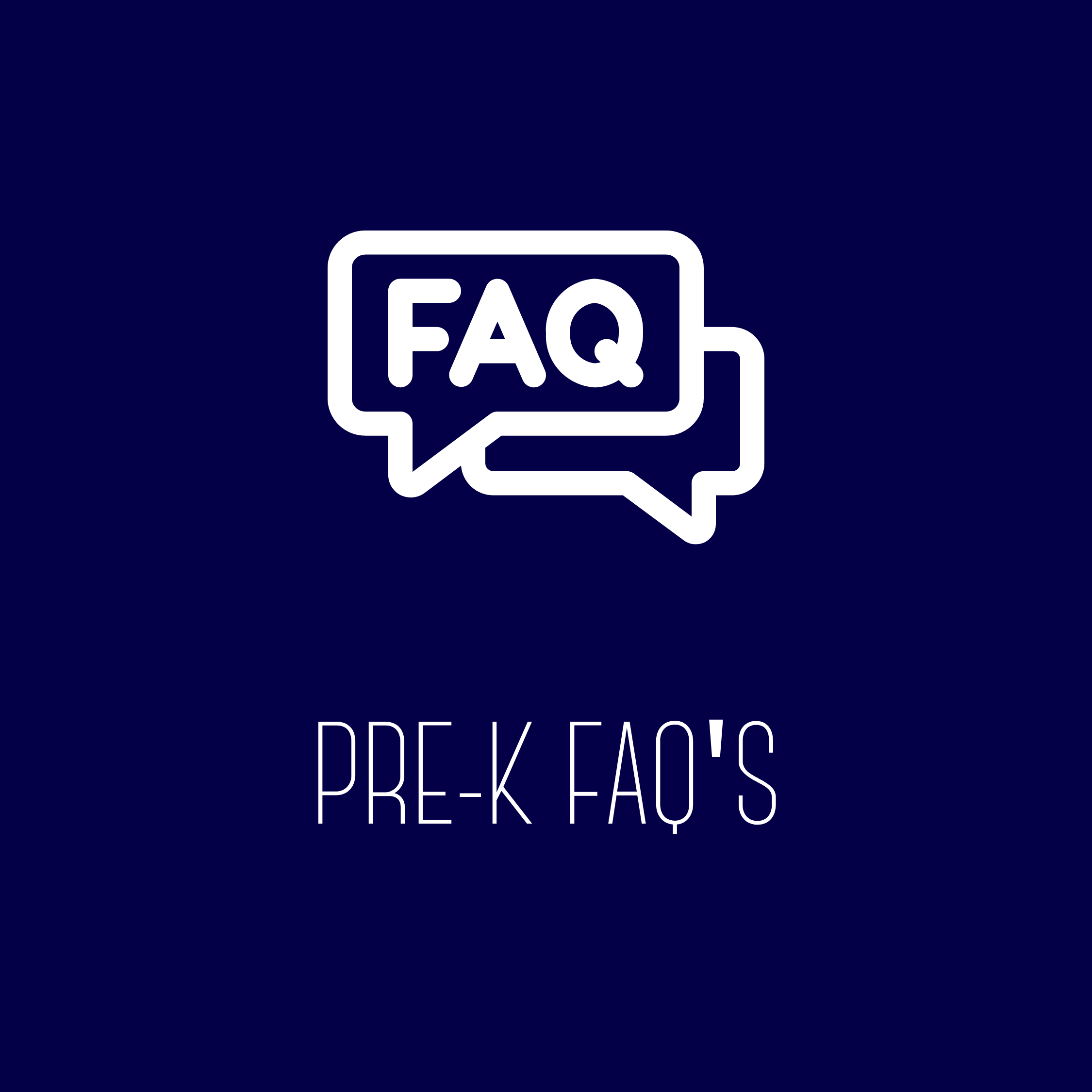 Pre-K FAQ's