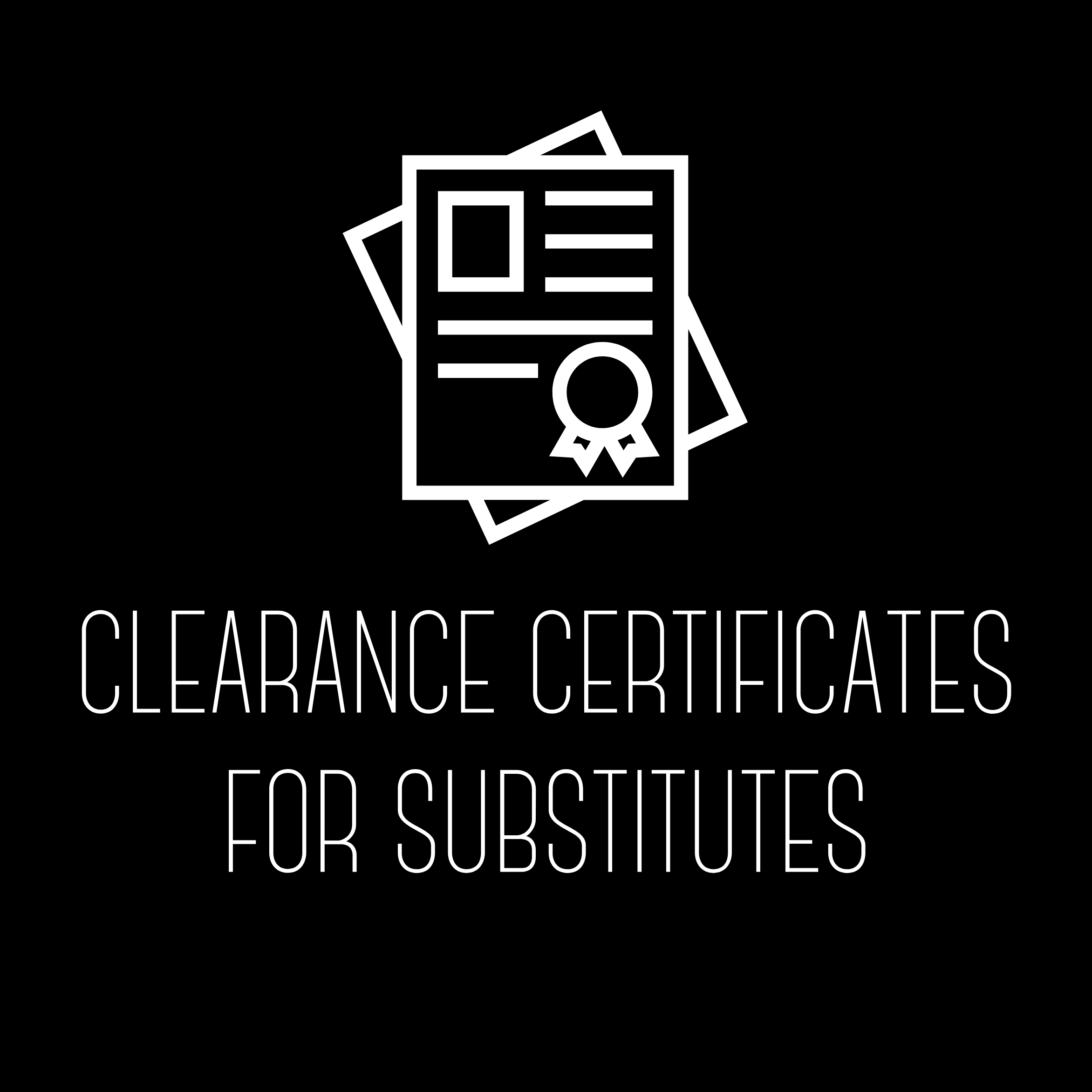 Clearance Certificates for Subs