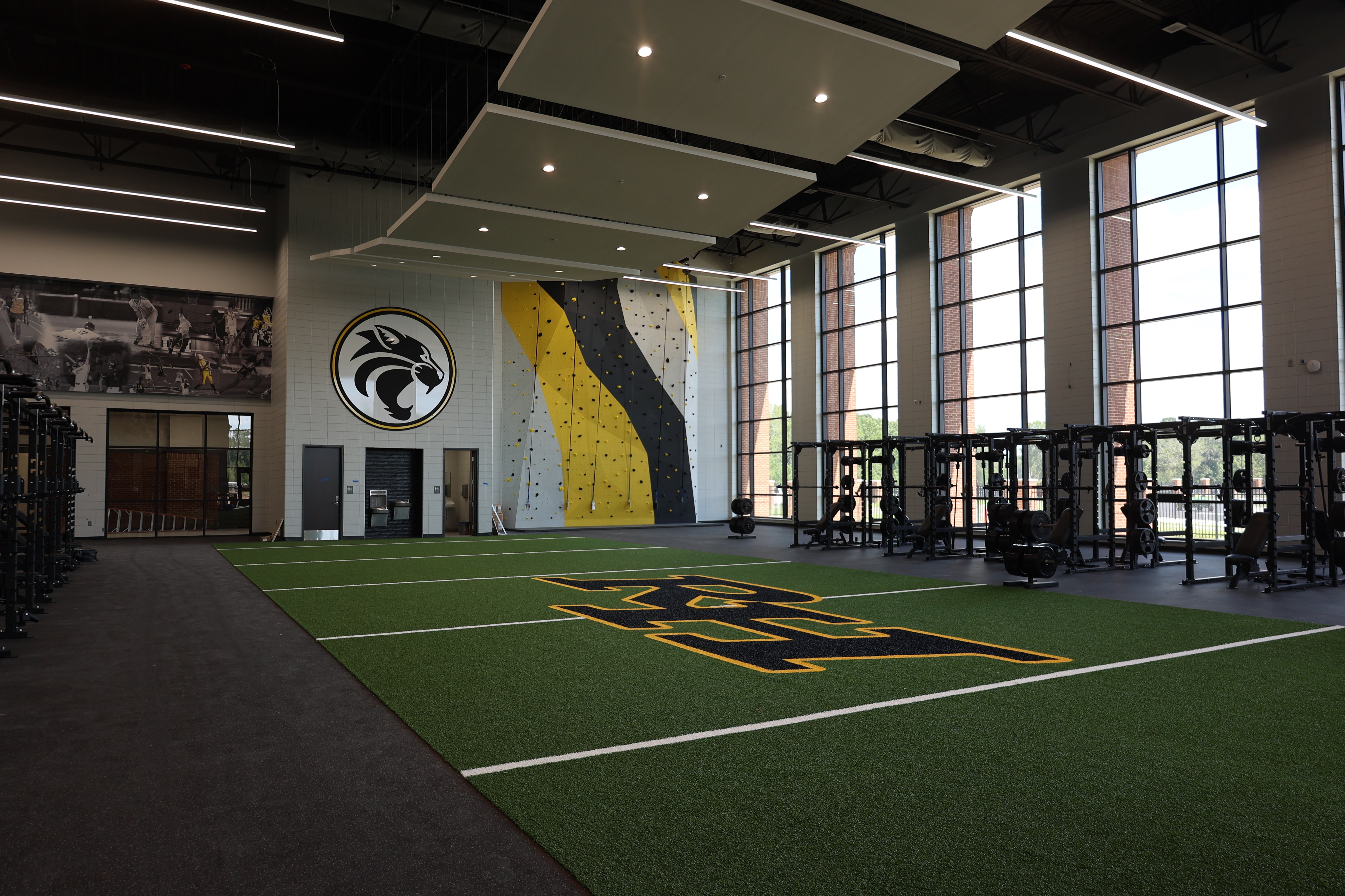 10,338 sq. ft. weight room with locker rooms and showers