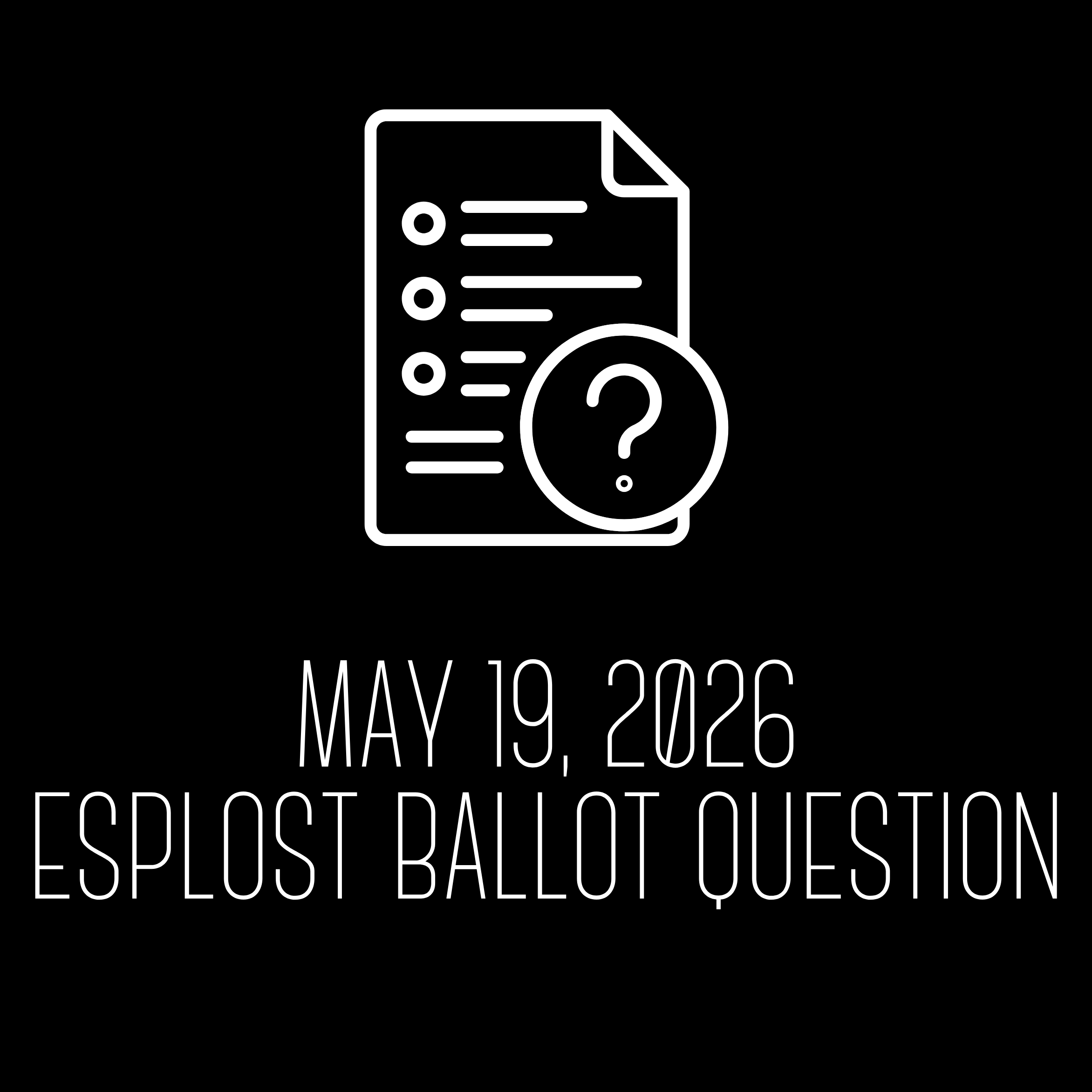 ESPLOST/Bond Ballot Question