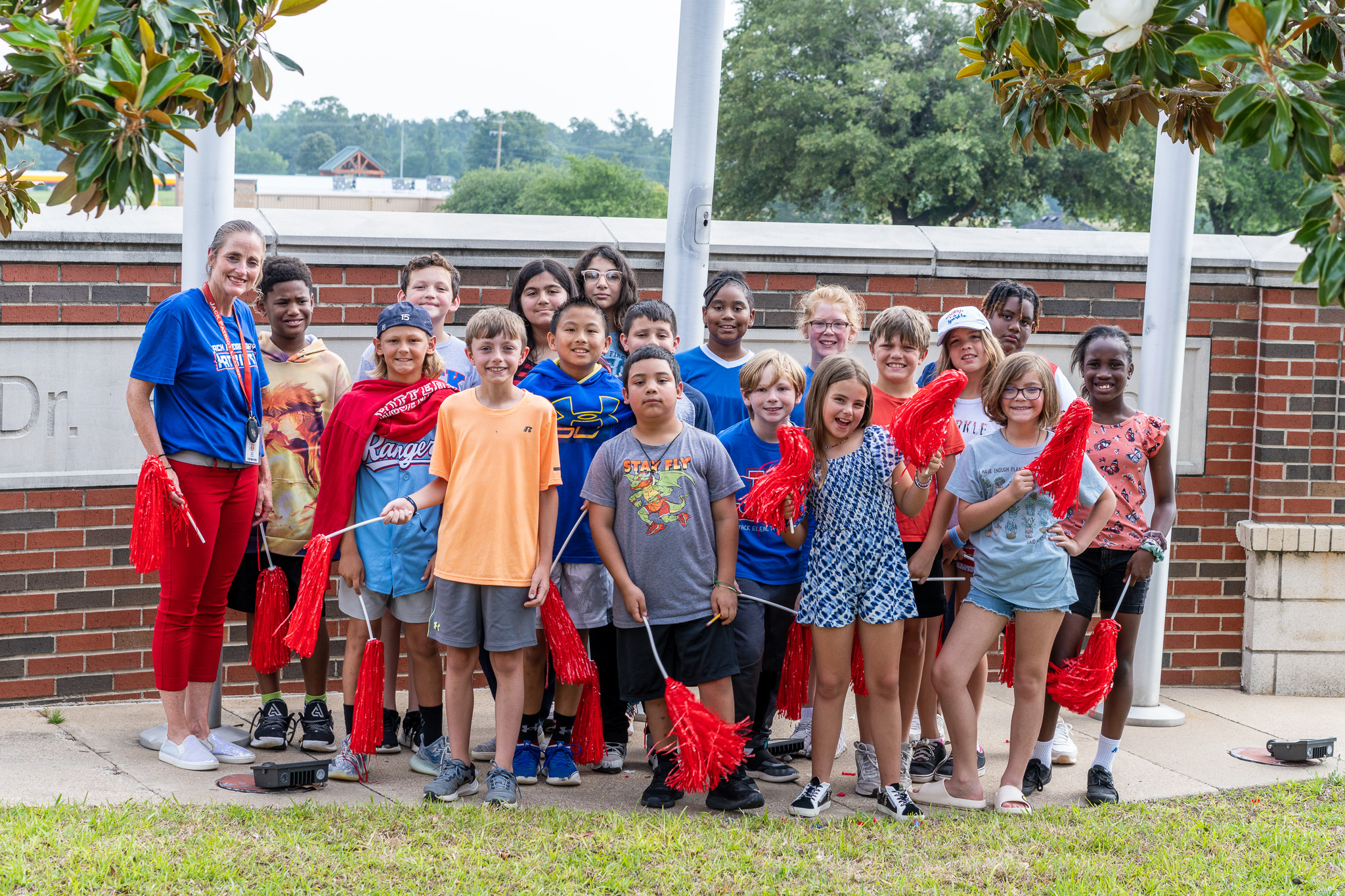 group of students standing together