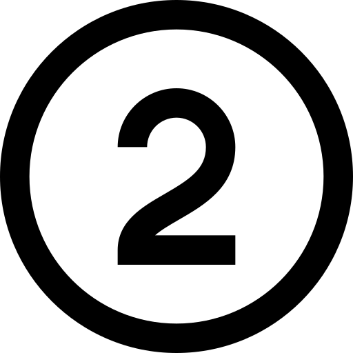 2 in circle icon