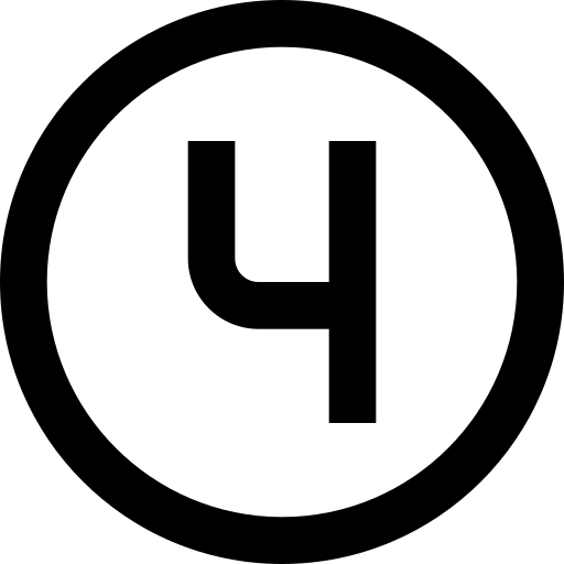 4 in circle icon