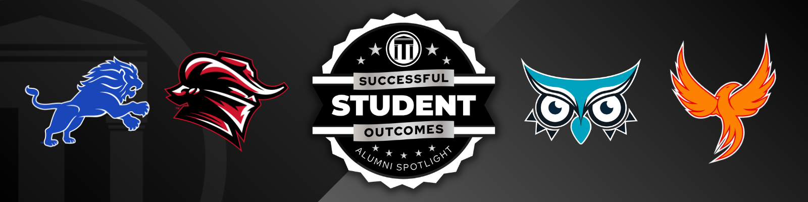 lion, red raider, owl, phoenix logos - Successful Student Outcomes Alumni Spotlight
