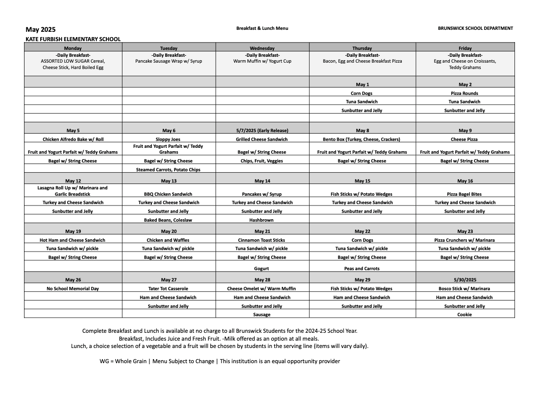 KFS Menu
