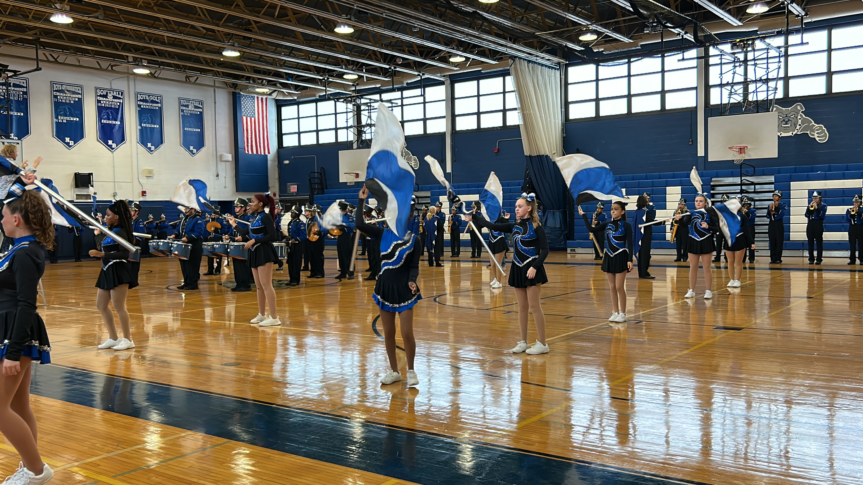 Indoor Marching Band warm up