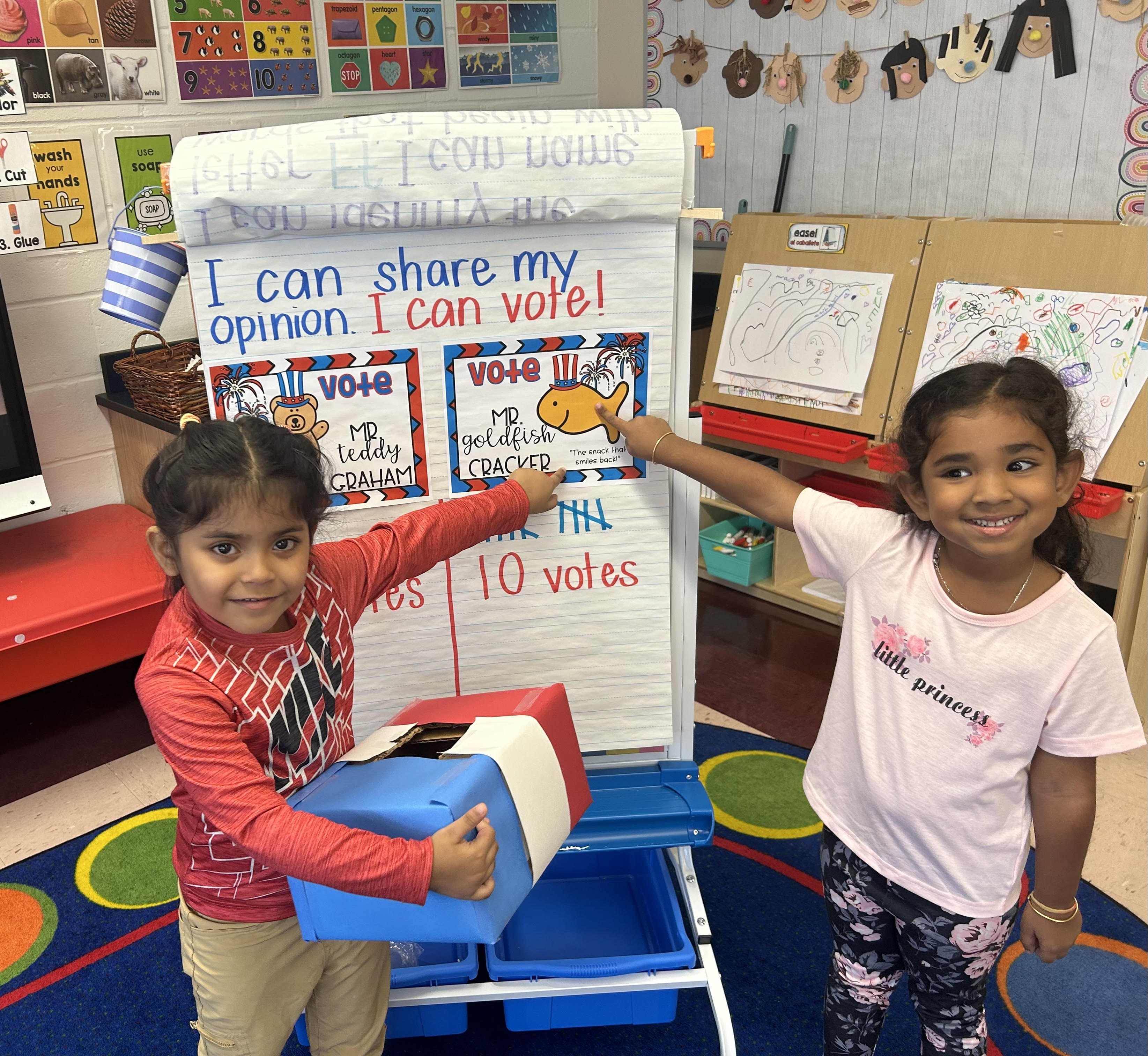 Pre-K students preparing for Election Day