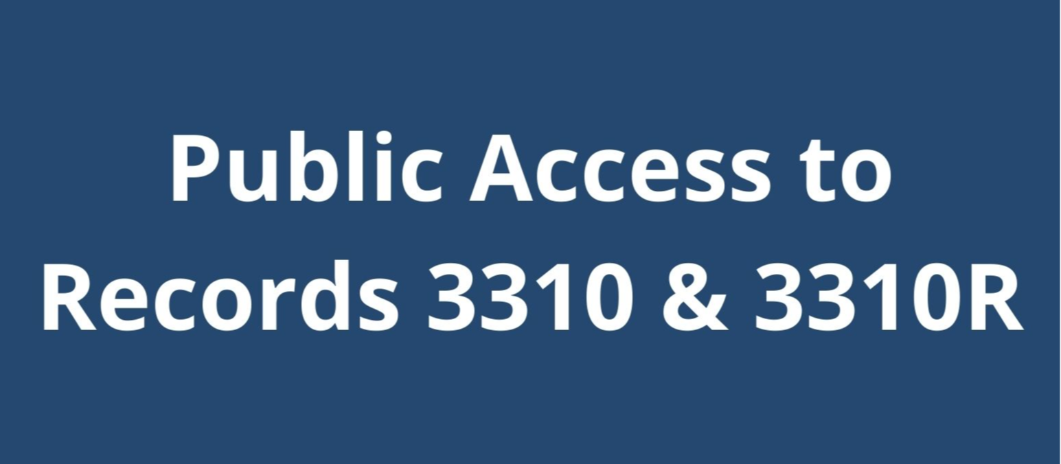 Public Access to Records 3310 & 3310R