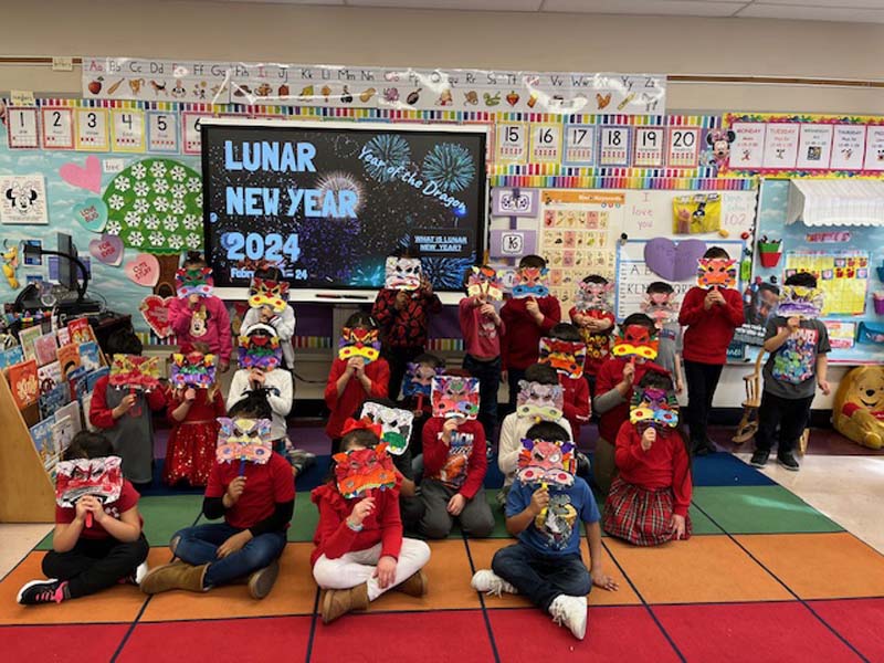 Mrs. Hovanec’s kindergarten class at MGV enjoyed learning about Lunar New Year