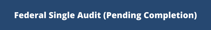 Federal Single Audit (Pending Completion)