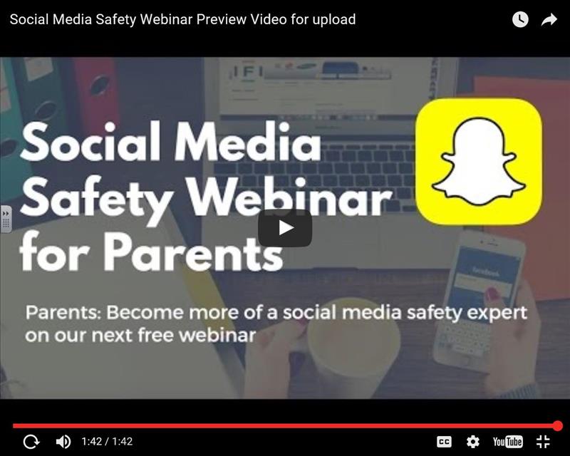 Social Media Safety Webinar for Parents
