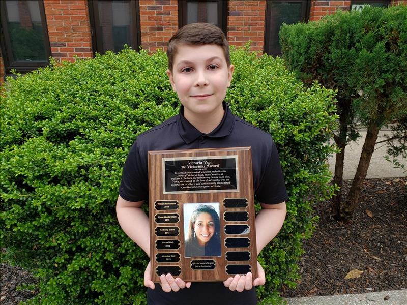Congratulations to Nicholas S. ocecieving the 2018-2019 Be Victorious Award! Please see his news article here.