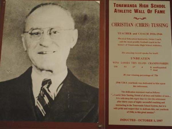 Photo of Christian (Chris) Tussing, Teacher & Coach from 1916-1946.