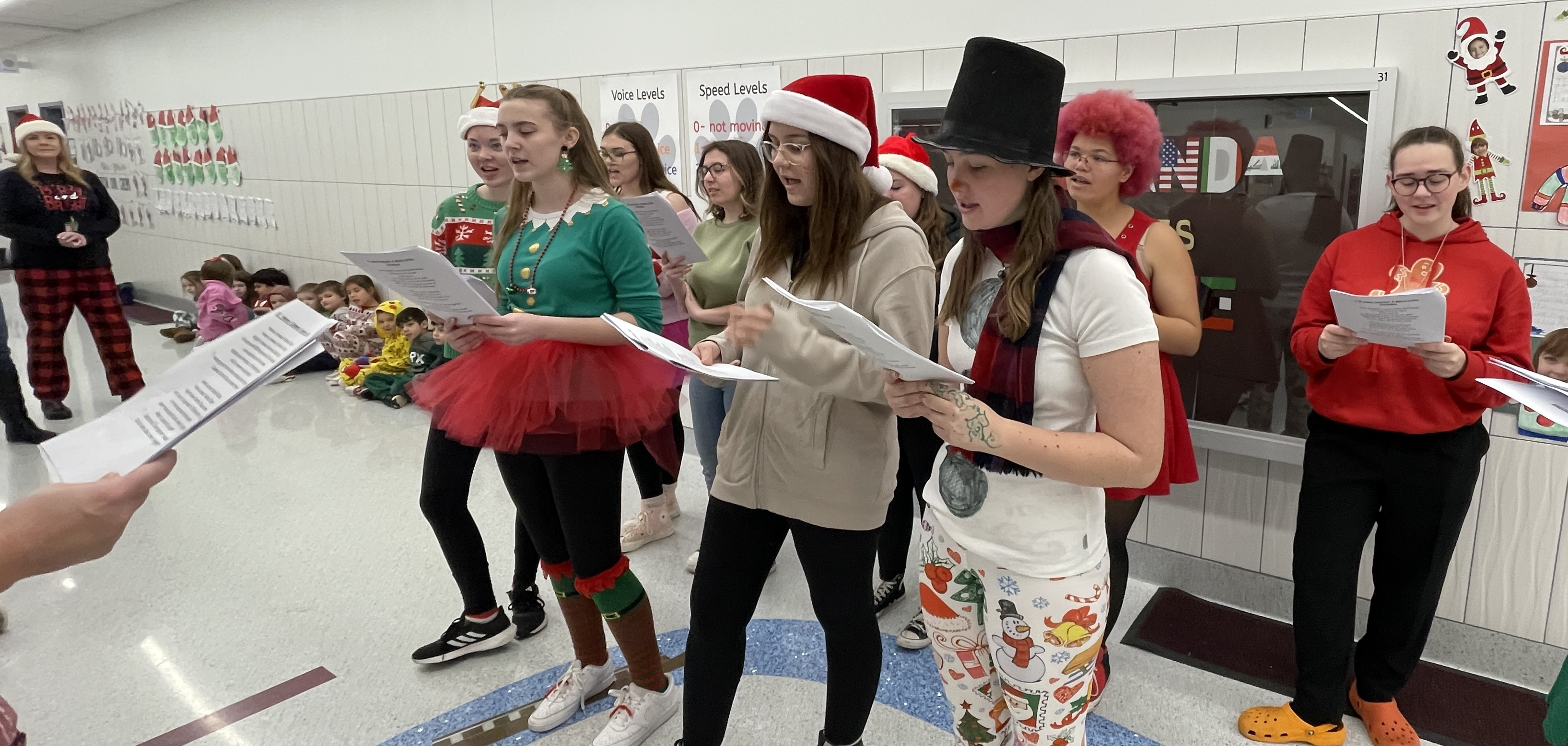 students caroling