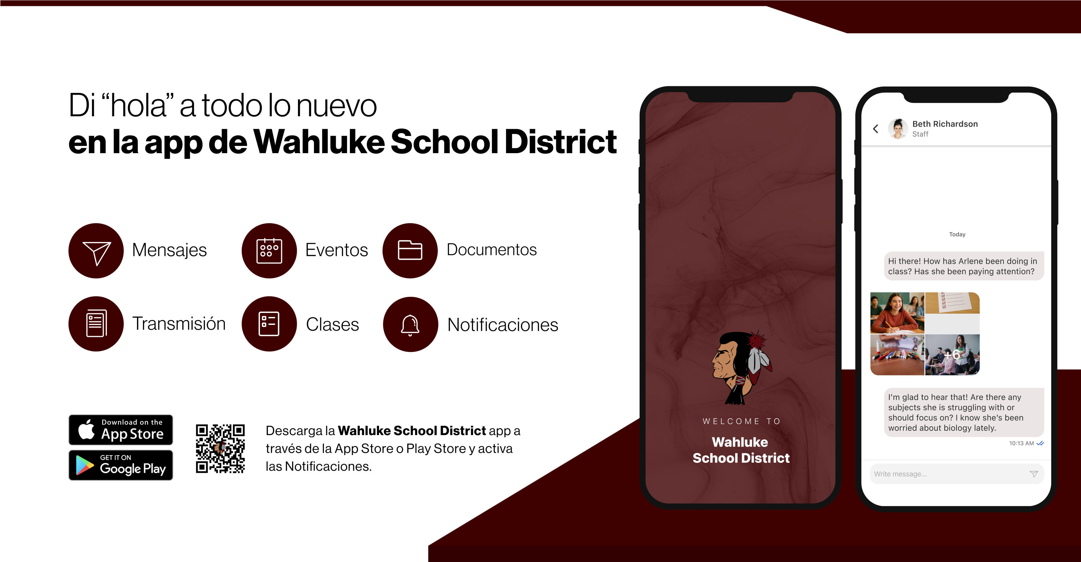 The even more in the app Spanish graphic