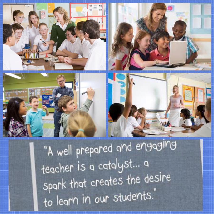 A well prepared and engaging teacher is a catalyst... a spark that creates the desire to learn in our students