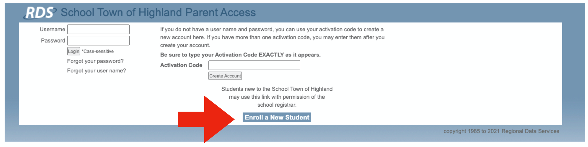 Student Information Form - Southridge High School