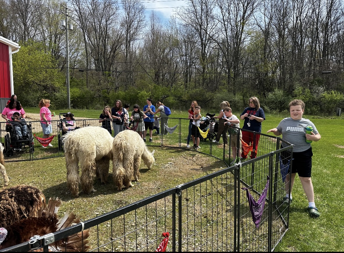 Students and Traveling Zoo