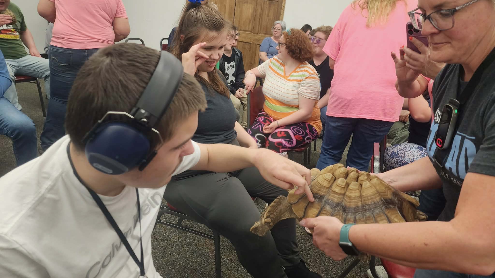 Students and Traveling Zoo
