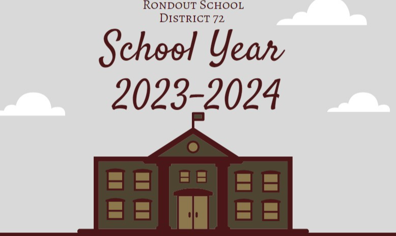 Rondout School District 72 school year 23-24 Cartoon image of school