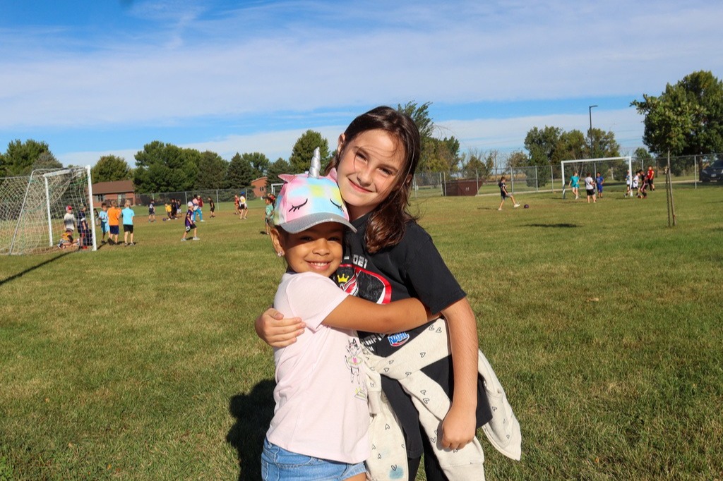 MME students on the playground
