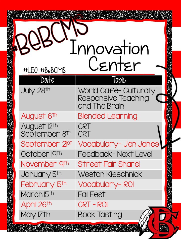Innovation Center Dates