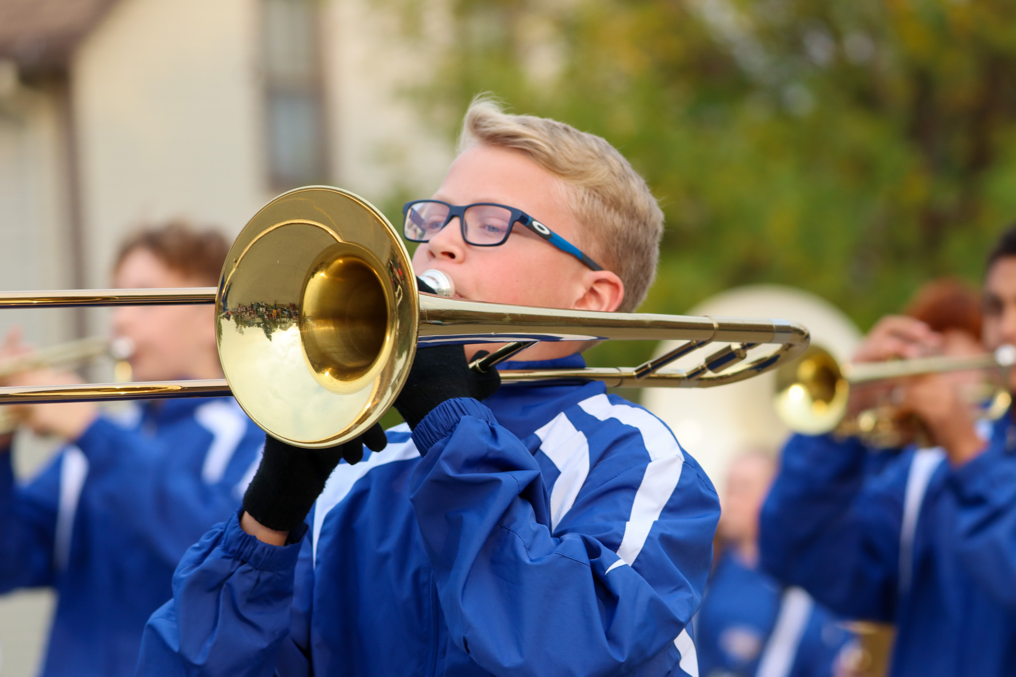 Holgate marching band member