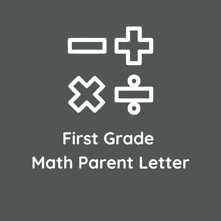 1st Grade Math Parent Letter