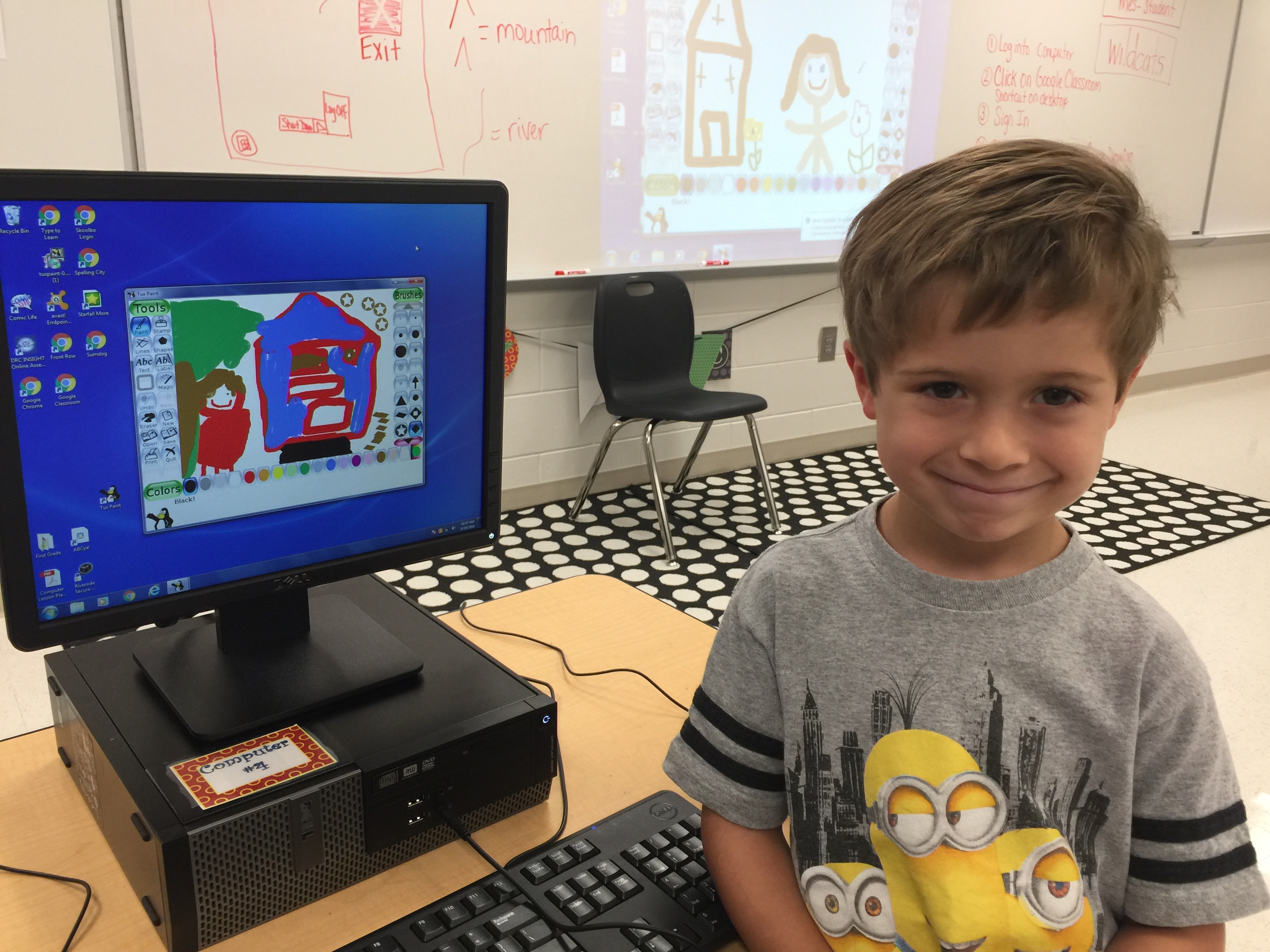 Boy in front of a computer