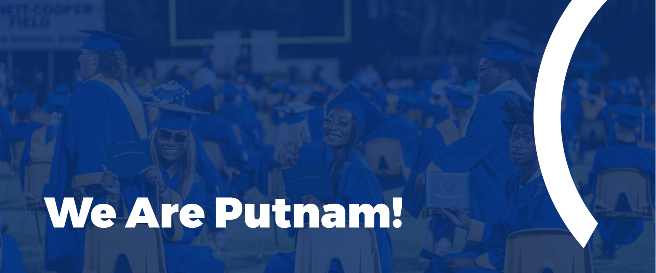 we are putnam section cover image: students smiling 