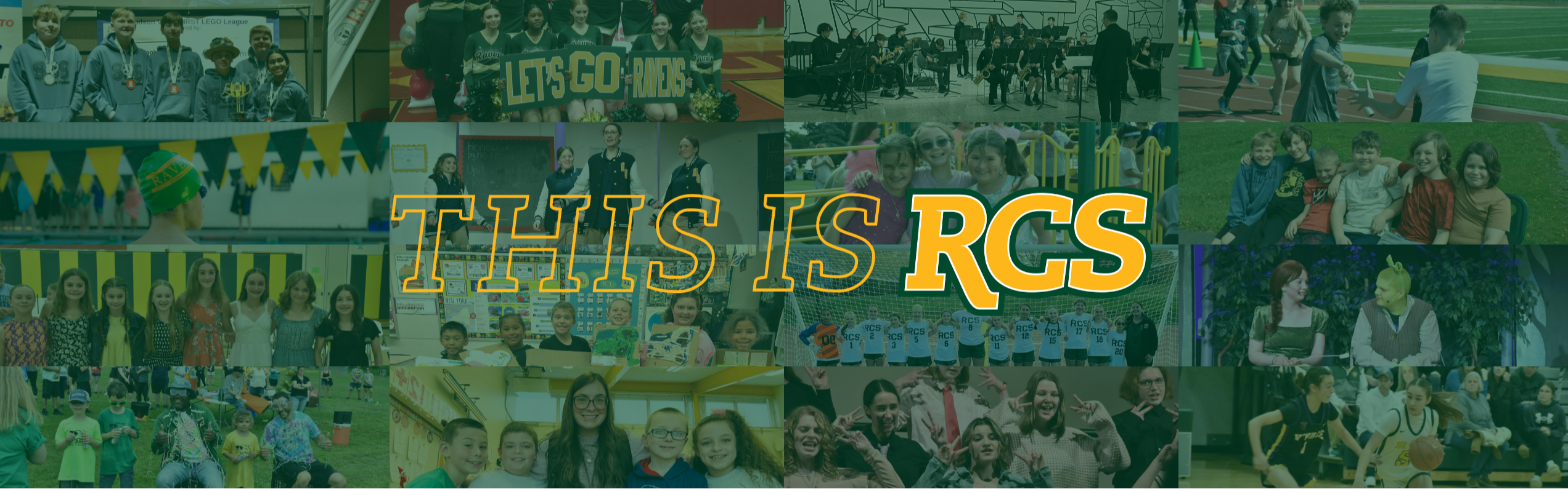 Collage of pictures of our students and staff 