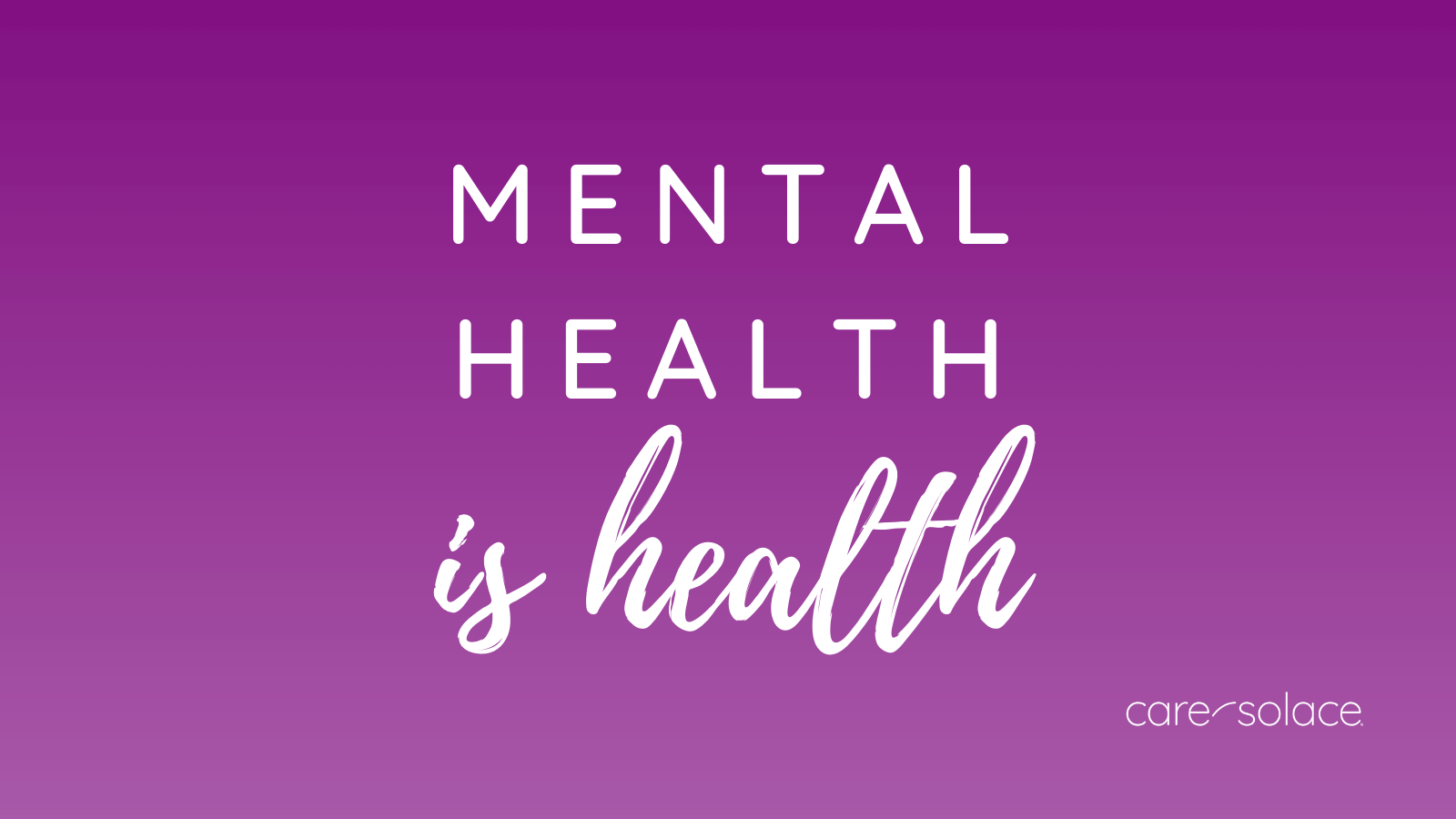Mental Health is health on a purple background