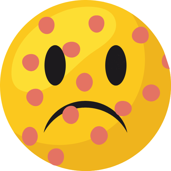 Sad Face with Red Spots