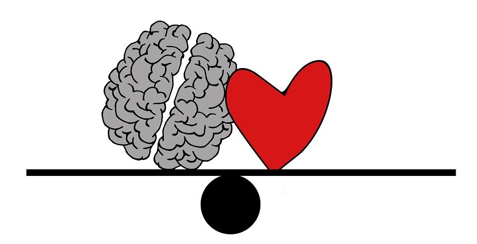 Picture of brain with heart