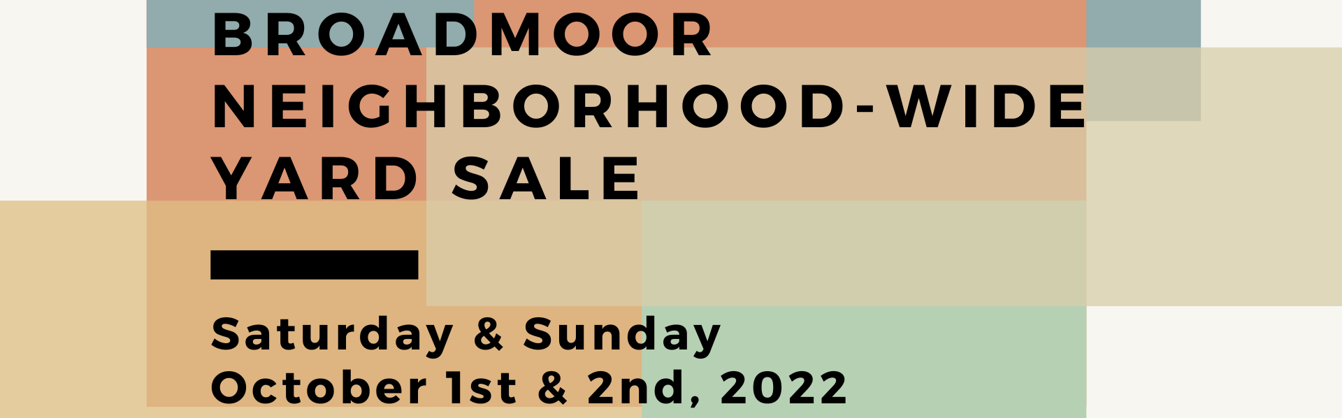 Broadmoor Yard Sale