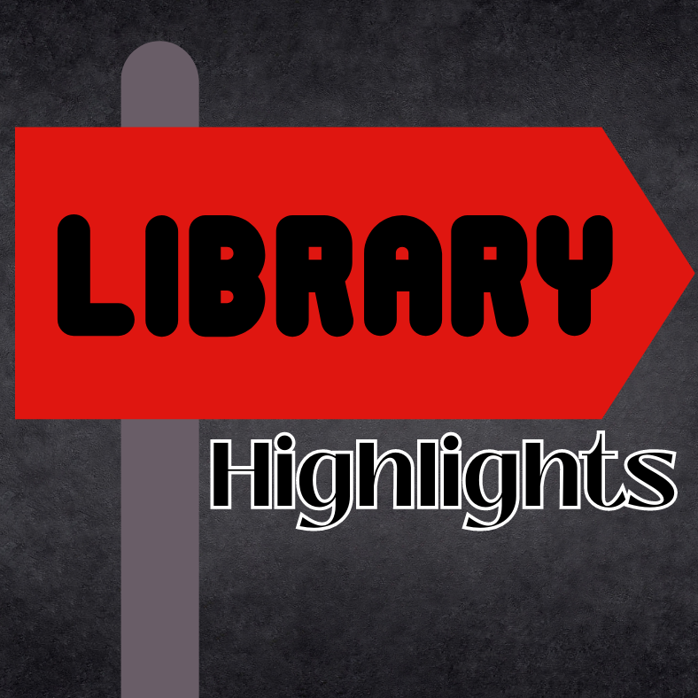 library highlights sign