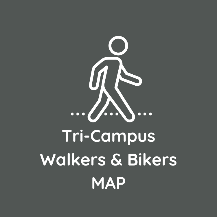 tri-campus walkers and bikers map