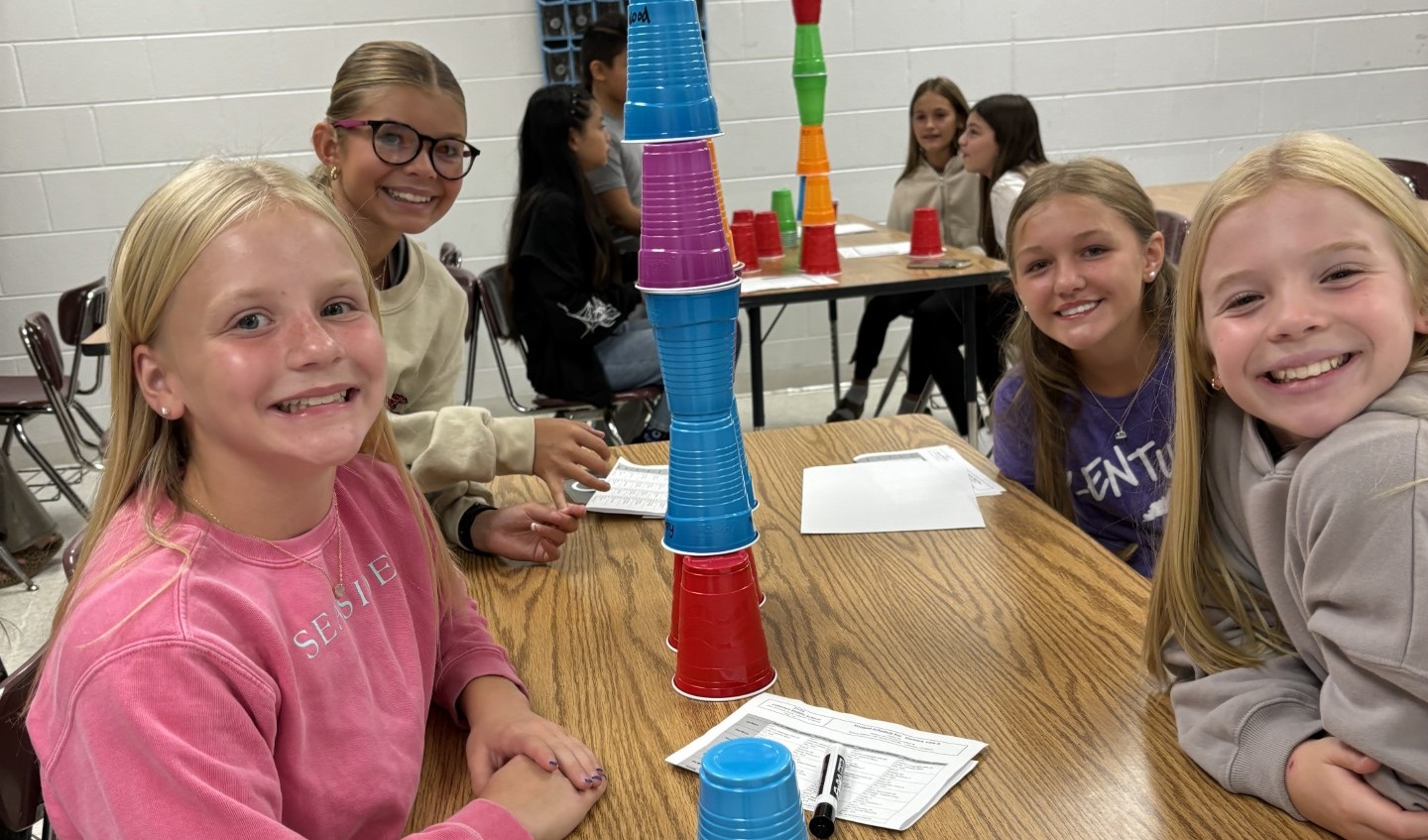 group stacking cups