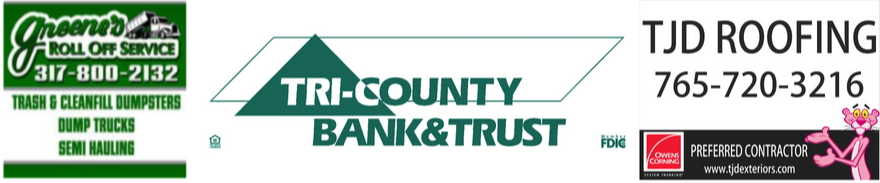 Greene's Roll off service, Tri-County Bank & Trust, TJD Roofing