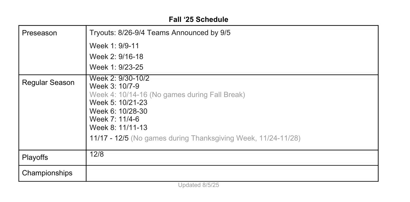 schedule