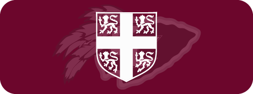 White Cambridge Logo on maroon background