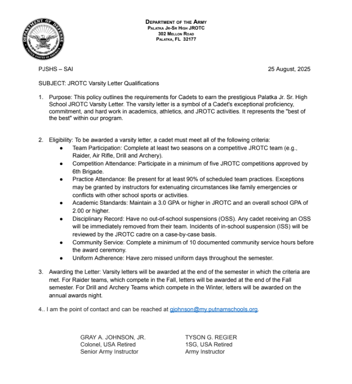 Photo of Policy Letter