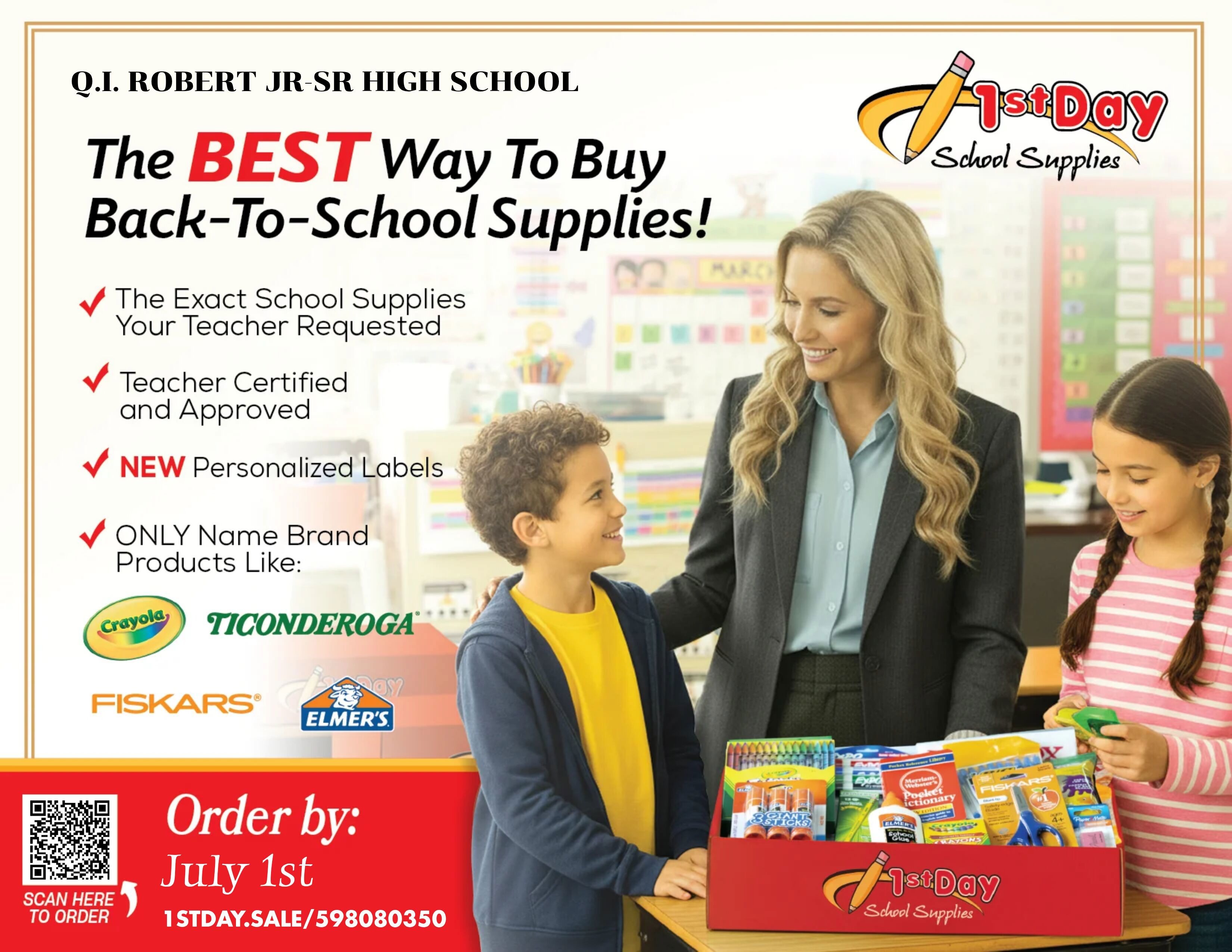 school supply flyer