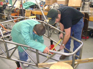 making sure it is square before welding